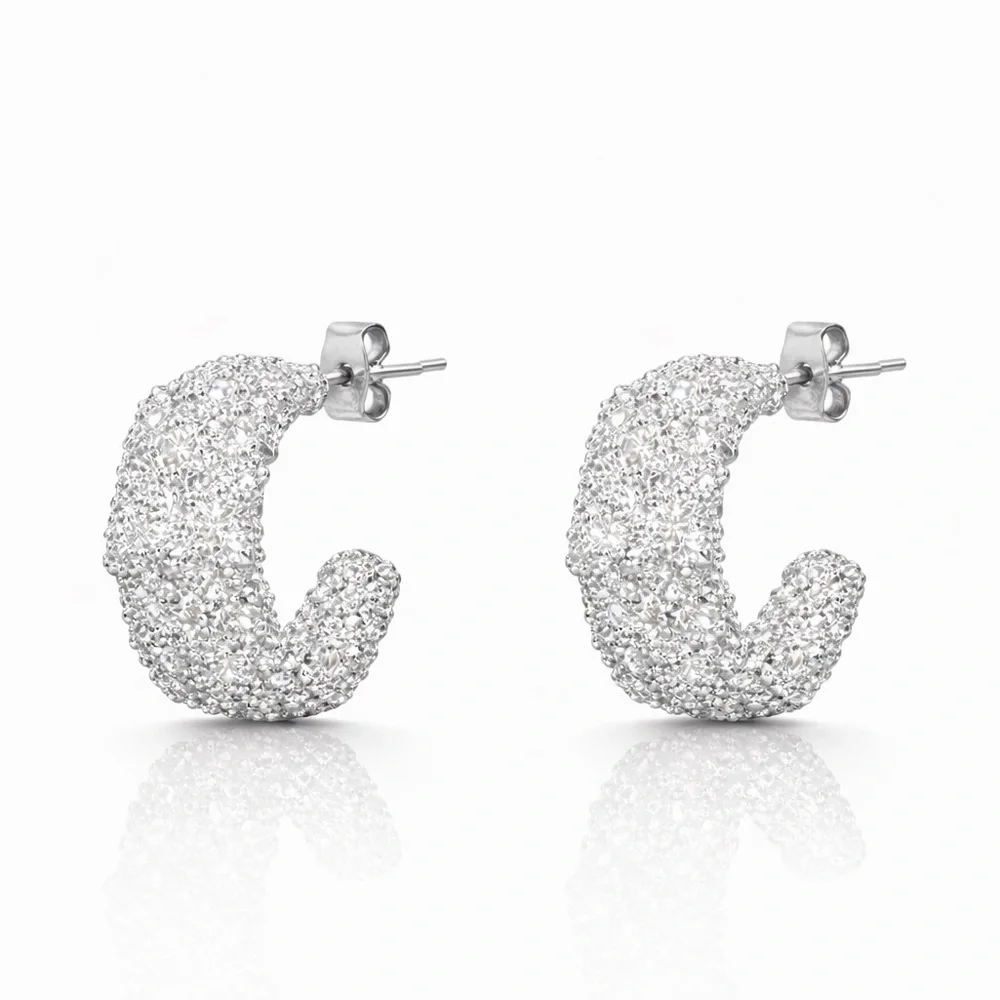 ⚜️ Trendy Silver Stud Earrings